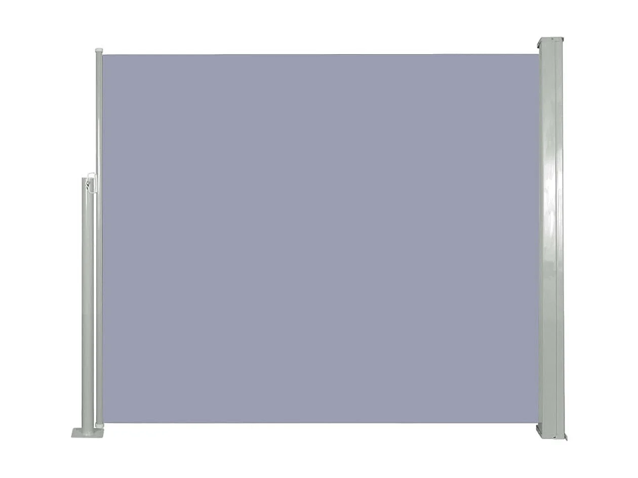 Tenda da sole schermo laterale retrattile per la privacy per patio giardino terrazza balcone schermo di protezione visiva 120 x 300 cm grigio 02_0007083