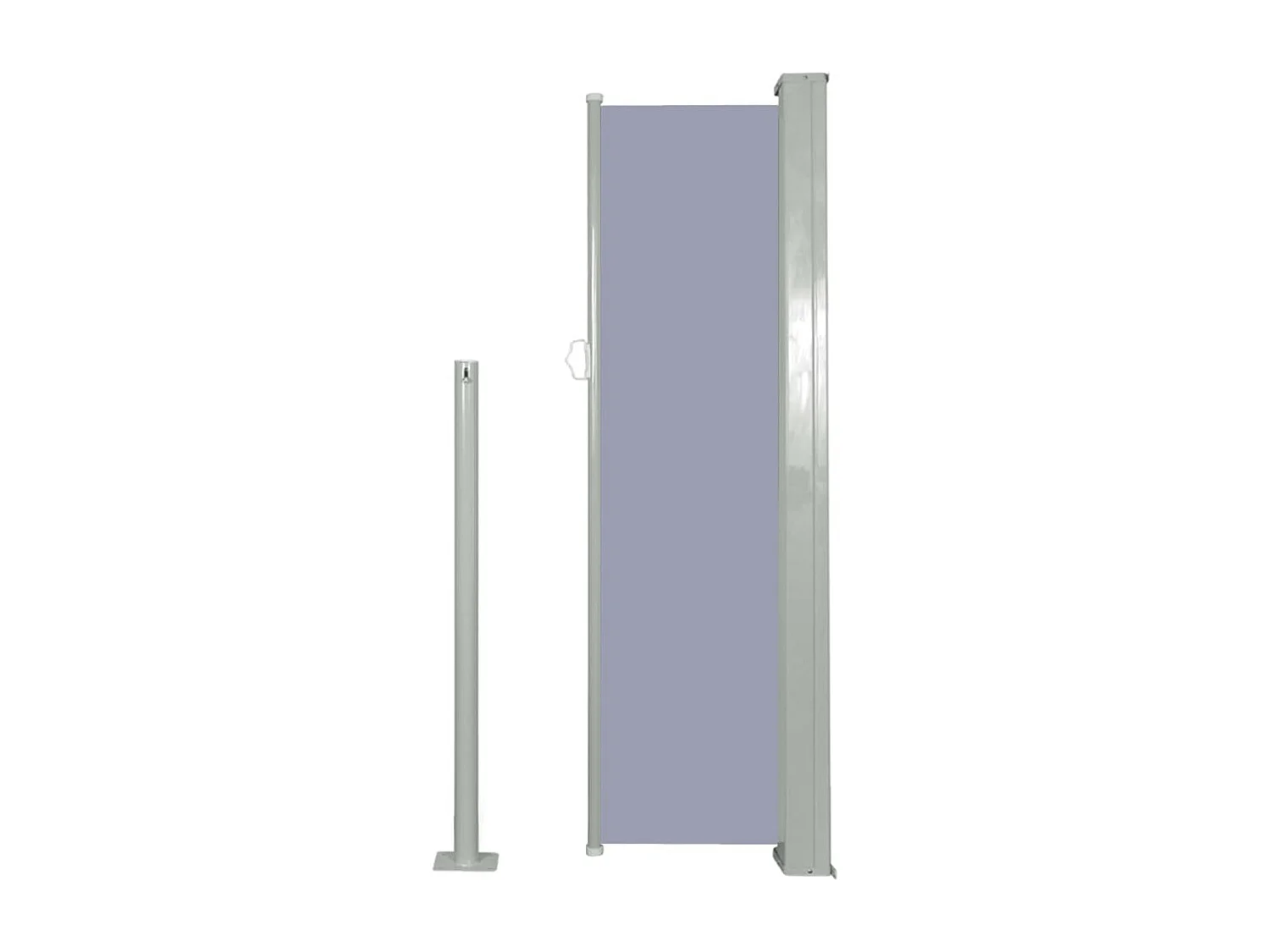 Tenda da sole schermo laterale retrattile per la privacy per patio giardino terrazza balcone schermo di protezione visiva 120 x 300 cm grigio 02_0007083