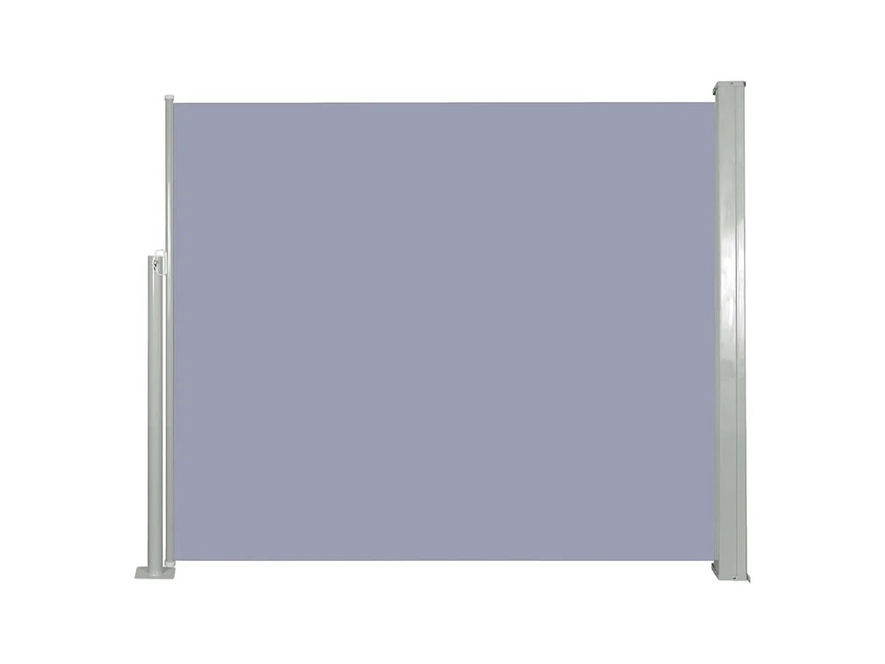 Toldo de protección lateral retráctil para patio, jardín, terraza, balcón, protección visual, 120 x 300 cm, gris 02_0007083