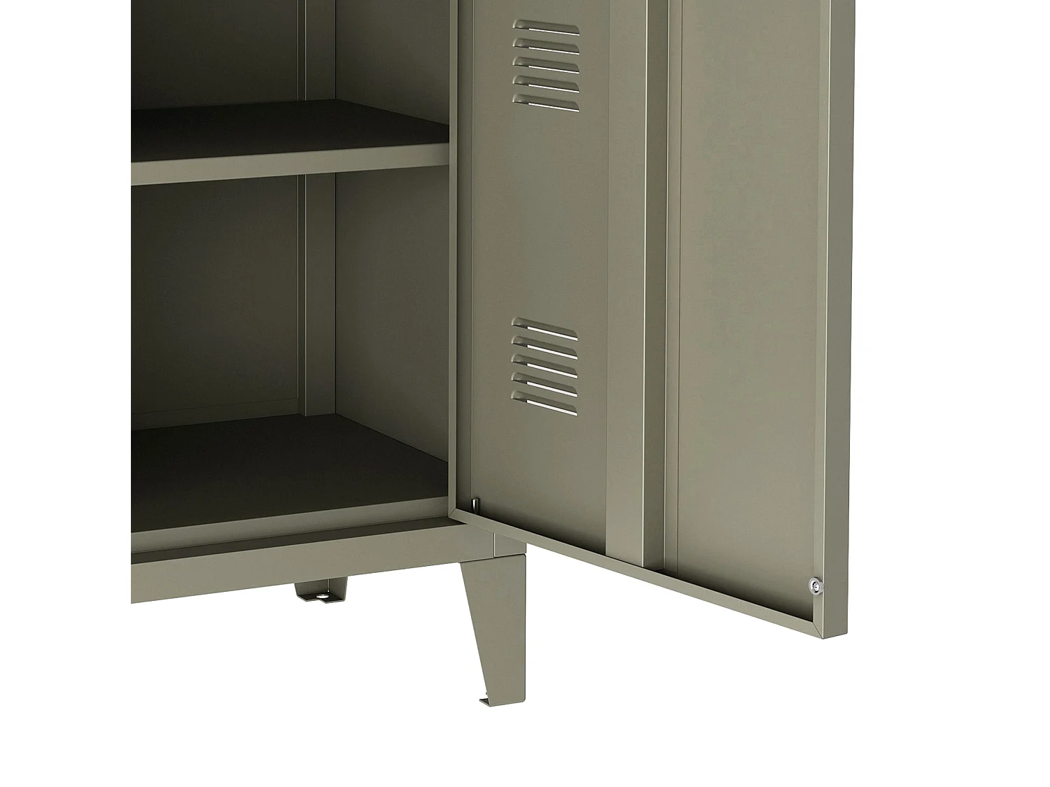 Mesita de noche de acero laminado 57 x 40 x 30 cm camello mate 03_0008680