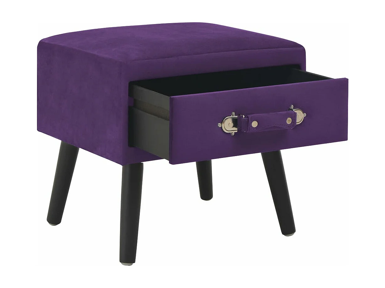 Mesita de noche, cómoda, armario, muebles de dormitorio, 2 uds., terciopelo morado oscuro 40x35x40 cm 1402050