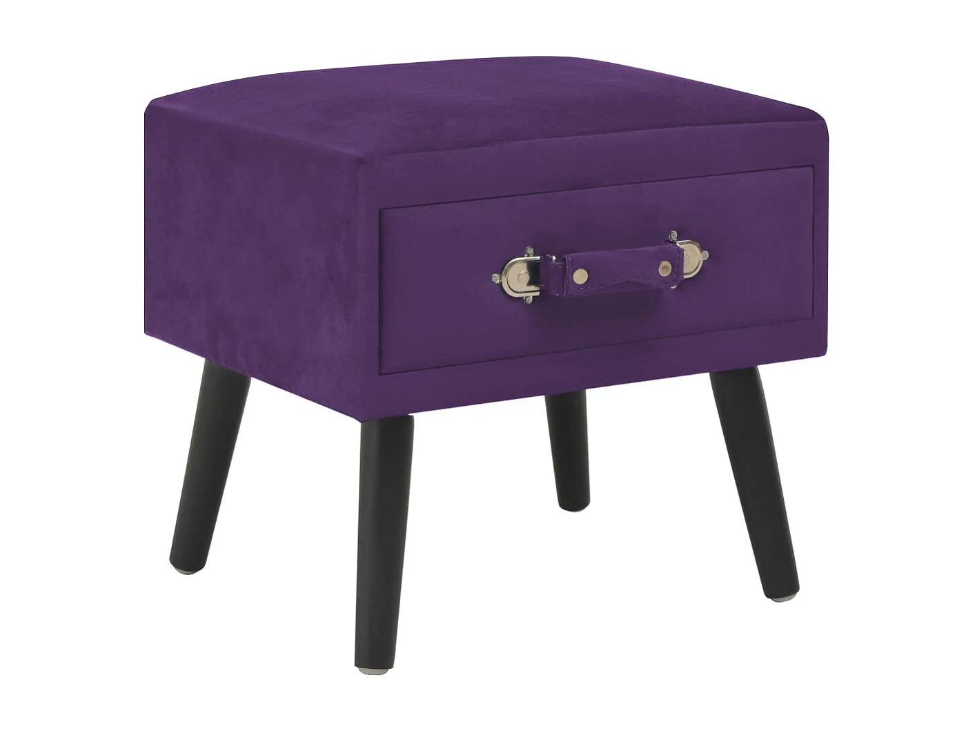 Mesa de cabeceira cômoda guarda-roupa móveis de quarto 2 peças roxo escuro 40x35x40 cm veludo 1402050