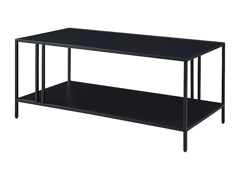 Mesa de centro dupla de metal 47 x 110 x 55 cm preta 03_0008455