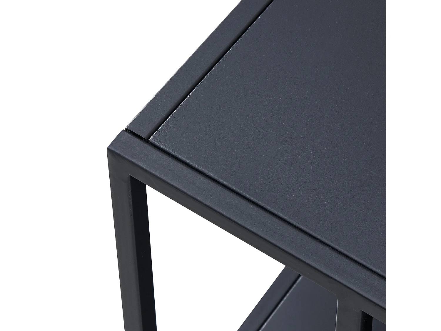 Table basse métal double métal argentée 110 x 55 x 47 cm 03_0008455