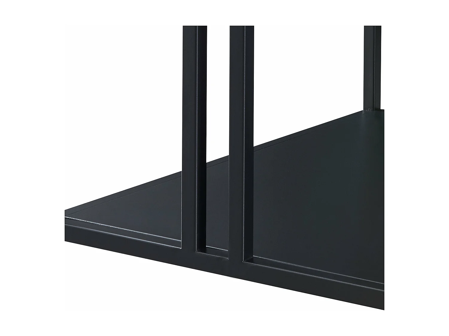 Tavolino doppio piano in metallo 47 x 110 x 55 cm nero 03_0008455