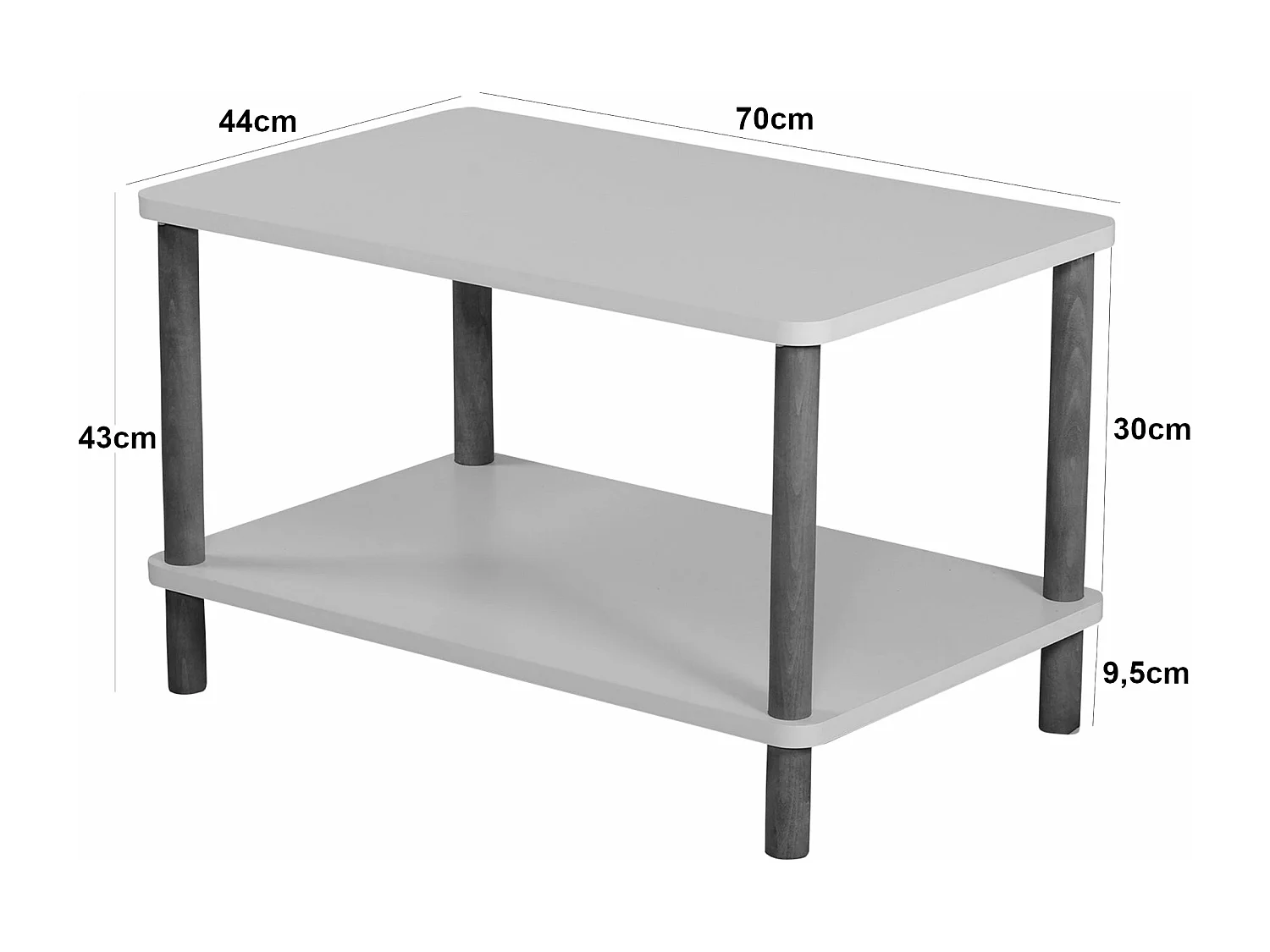 Table basse rectangulaire 43 bois marron 70 x 44 x 43 cm 03_0008490