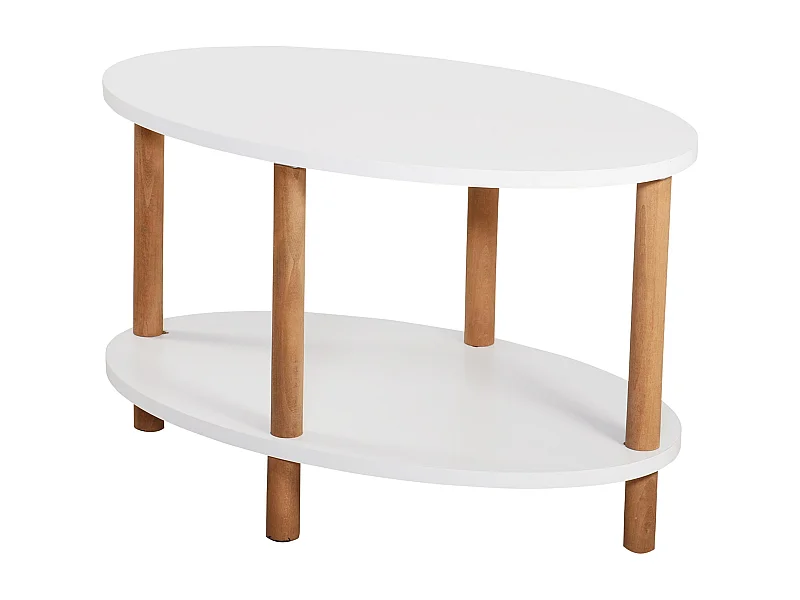 Mesa de centro ovalada 43 x 70 x 44 cm blanco 03_0008835