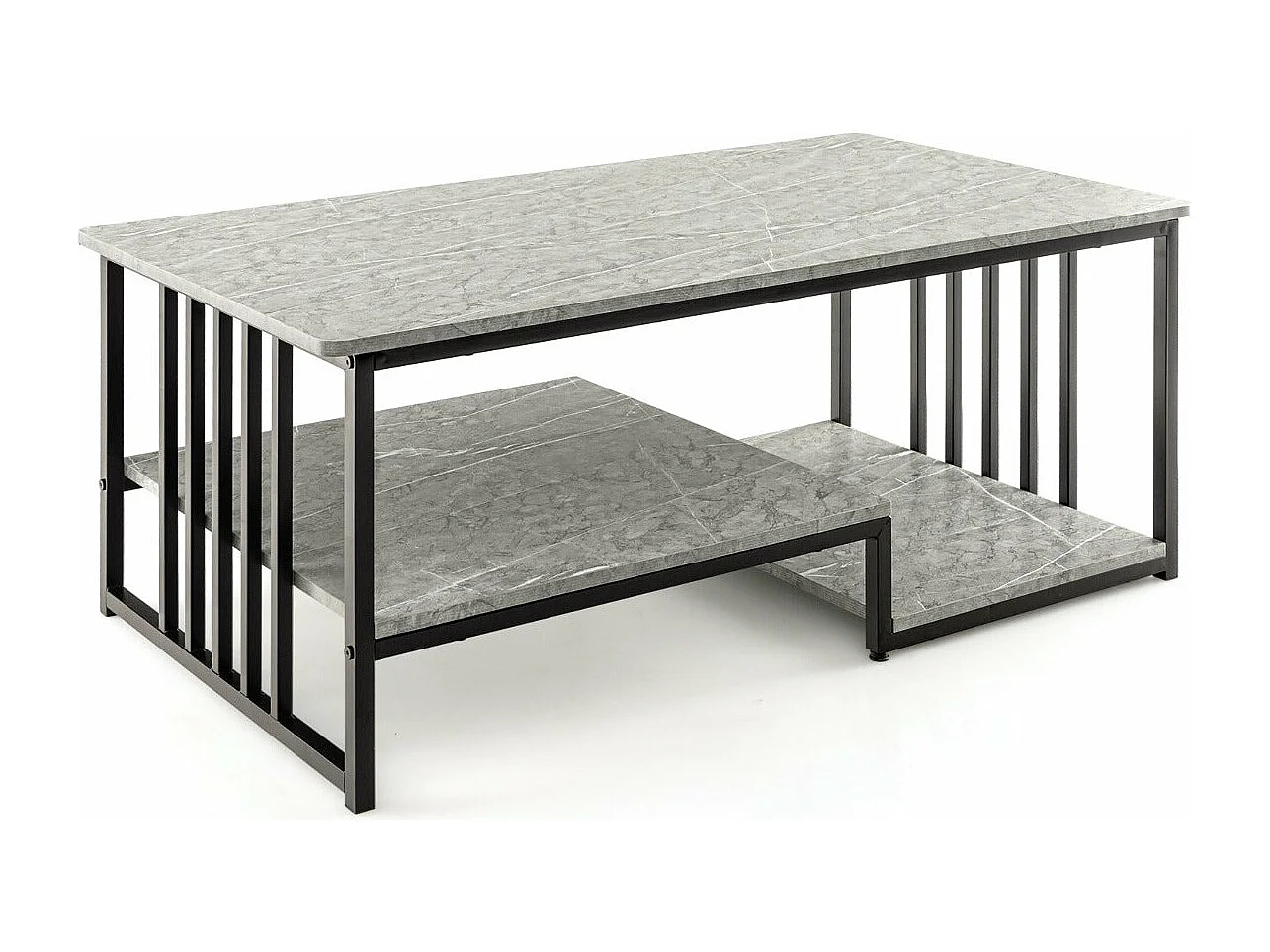 Table basse en faux métal grise 110 x 60 x 45 cm 20_0004958