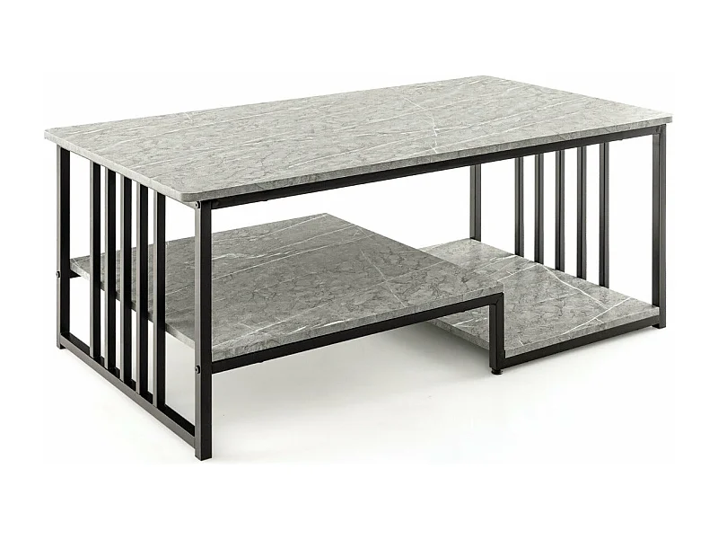 Table basse en faux métal grise 110 x 60 x 45 cm 20_0004958