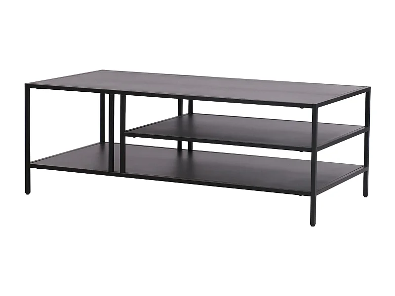 Mesa de centro de metal 40 x 110 x 55 cm preta 03_0008452