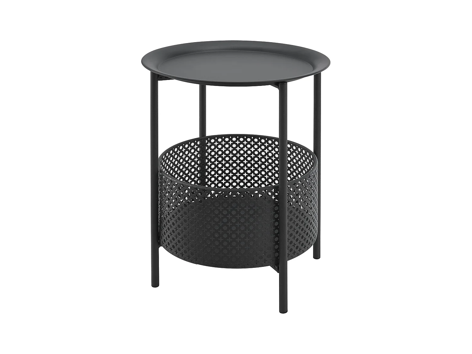 Petite table ronde métal métal argentée 35 x 35 x 45 cm 03_0008545