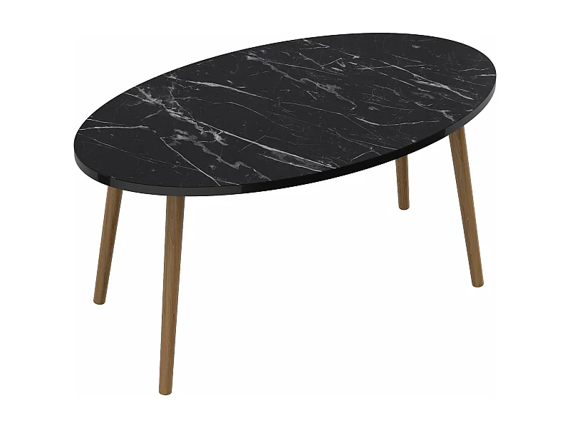 Mesa de centro ovalada 41 x90 x 50cm mármol negro natural 03_0008503