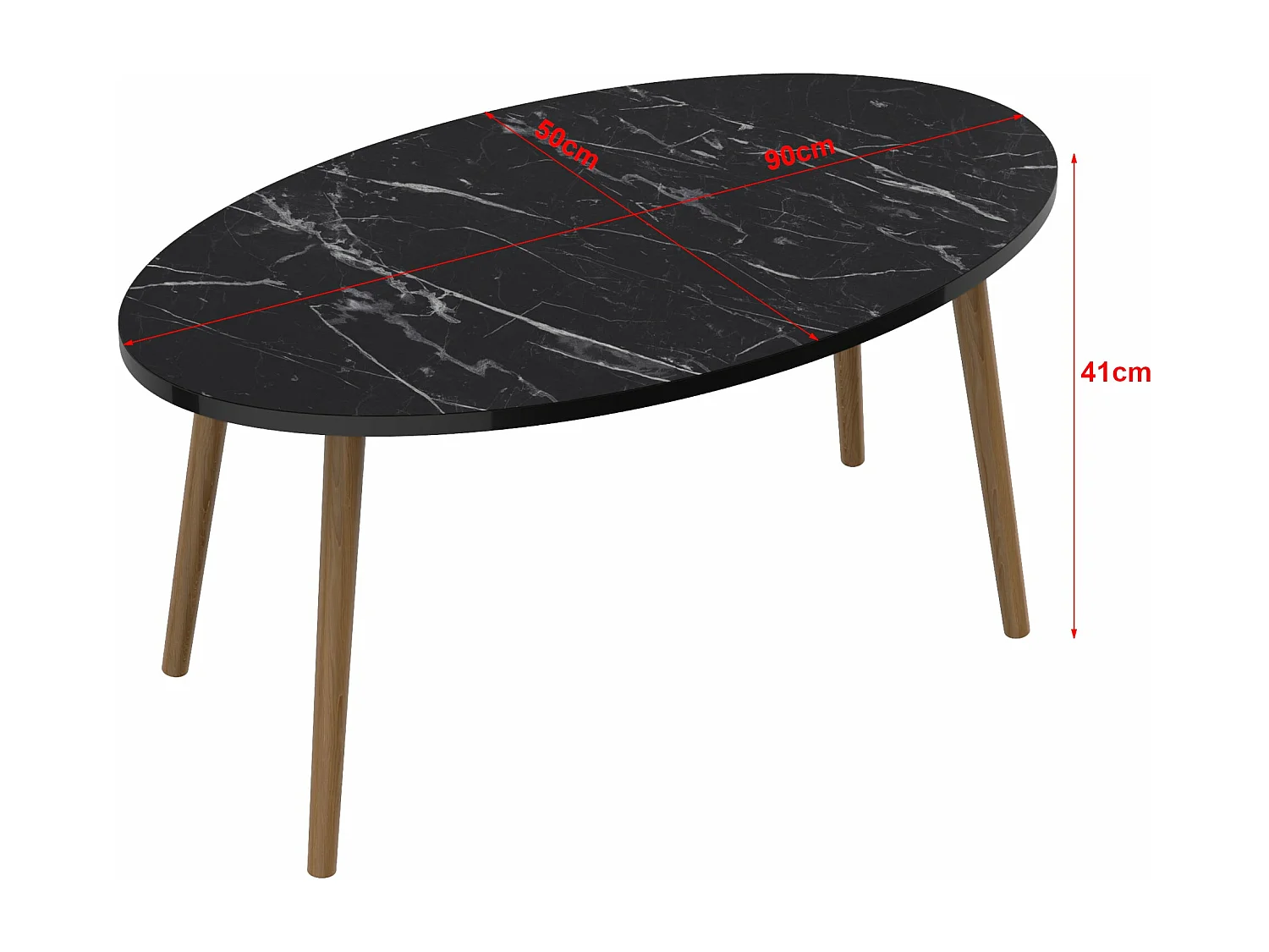 Tavolino ovale 41 x90 x 50 cm marmo nero naturale 03_0008503