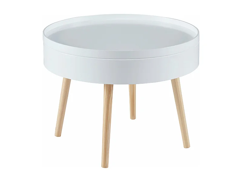 Mesa de centro con tapa extraíble 45 x 60 cm blanco 03_0008427