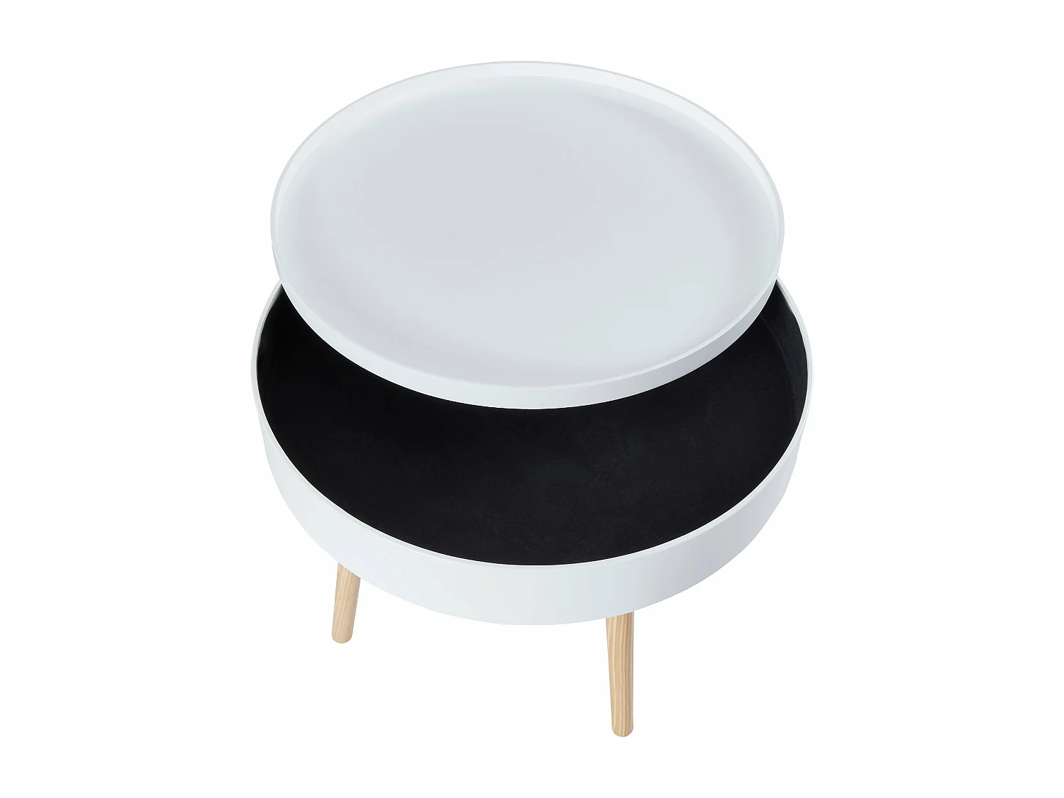 Mesa de centro con tapa extraíble 45 x 60 cm blanco 03_0008427