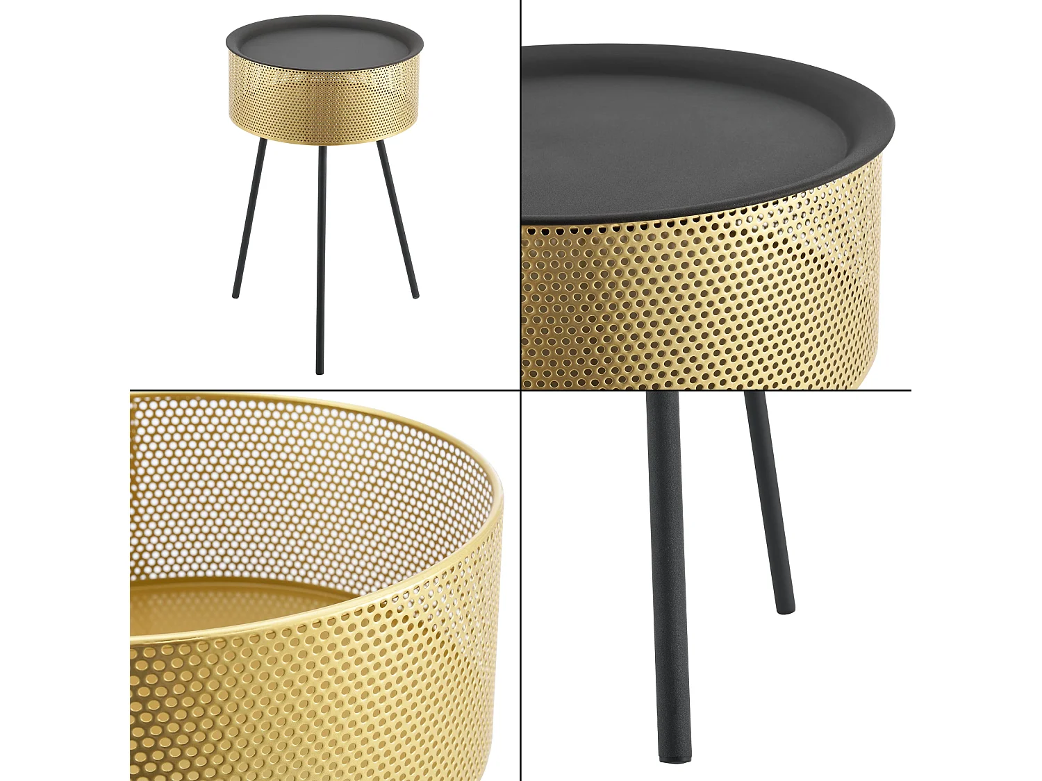 Mesa pequena 65 x 40 cm ouro preto 03_0008544