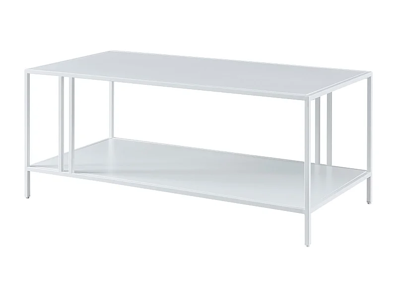 Tavolino in metallo 47 x 110 x 55 cm bianco 03_0008454