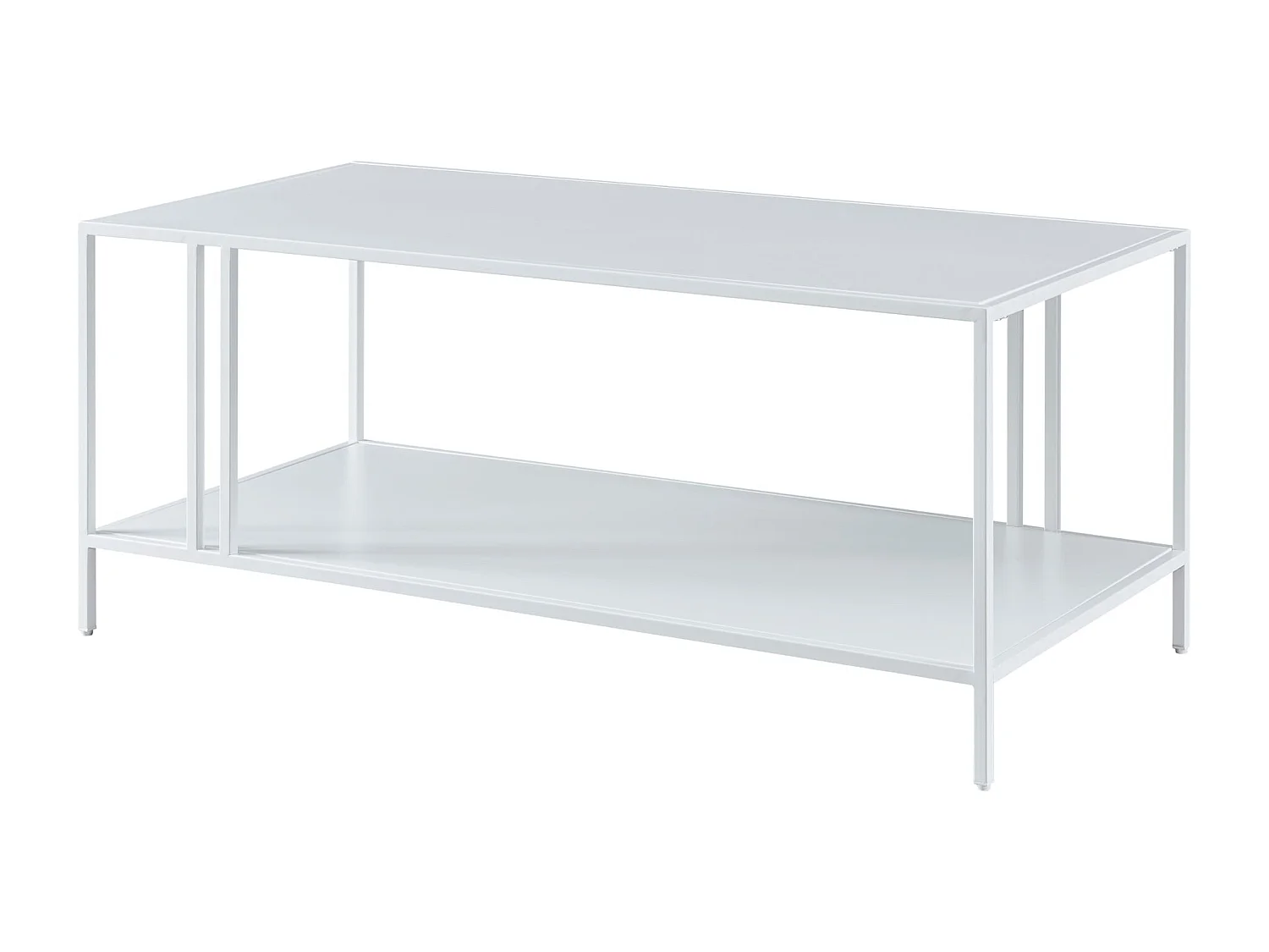 Mesa de centro de metal 47 x 110 x 55 cm branca 03_0008454