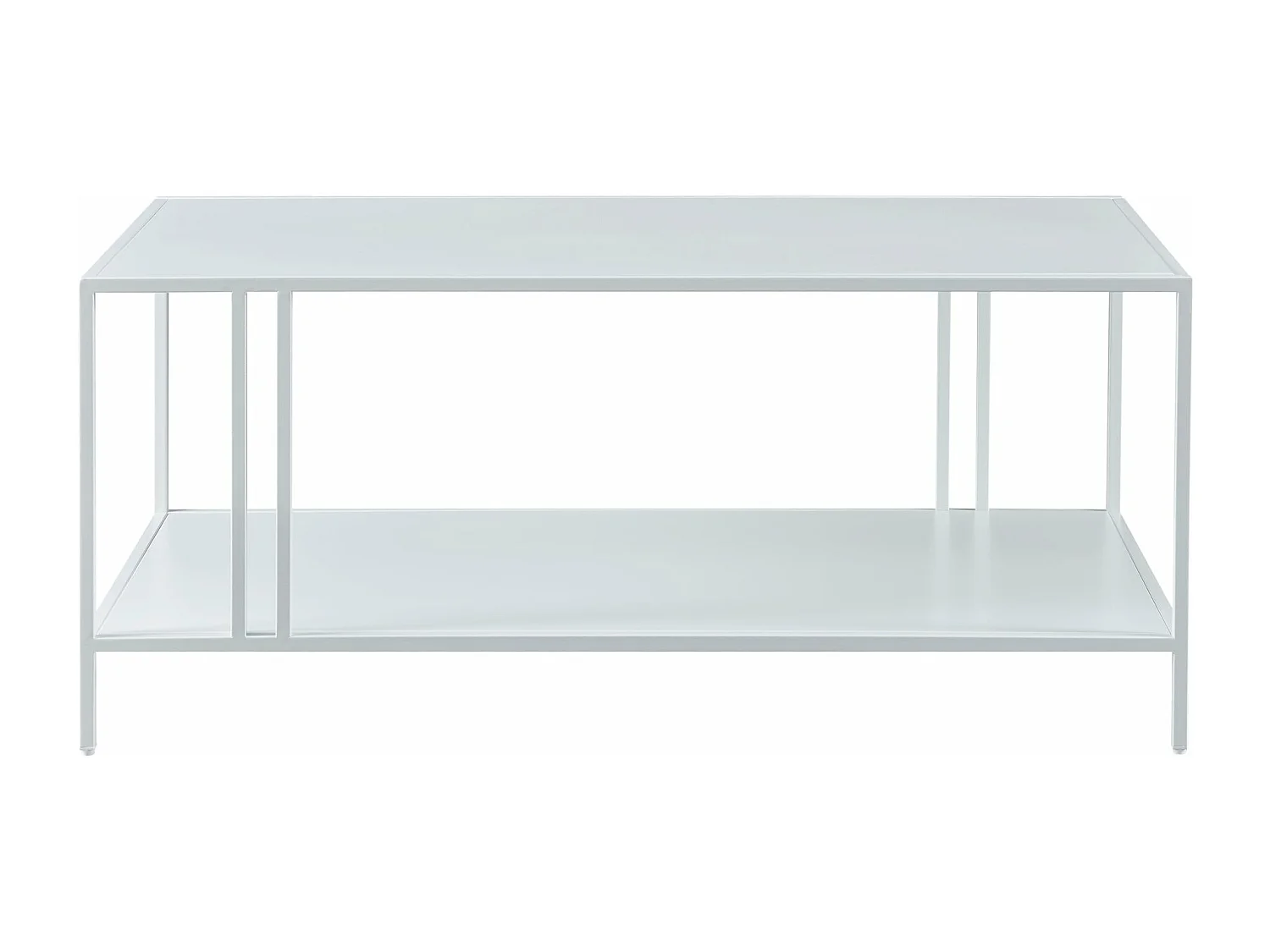 Mesa de centro de metal 47 x 110 x 55 cm branca 03_0008454