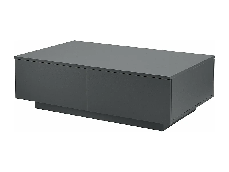 Tavolino da salotto di design con 4 cassetti, elegante mobile contenitore moderno in truciolato 95 x 60 x 31 cm grigio scuro opaco 03_0008435