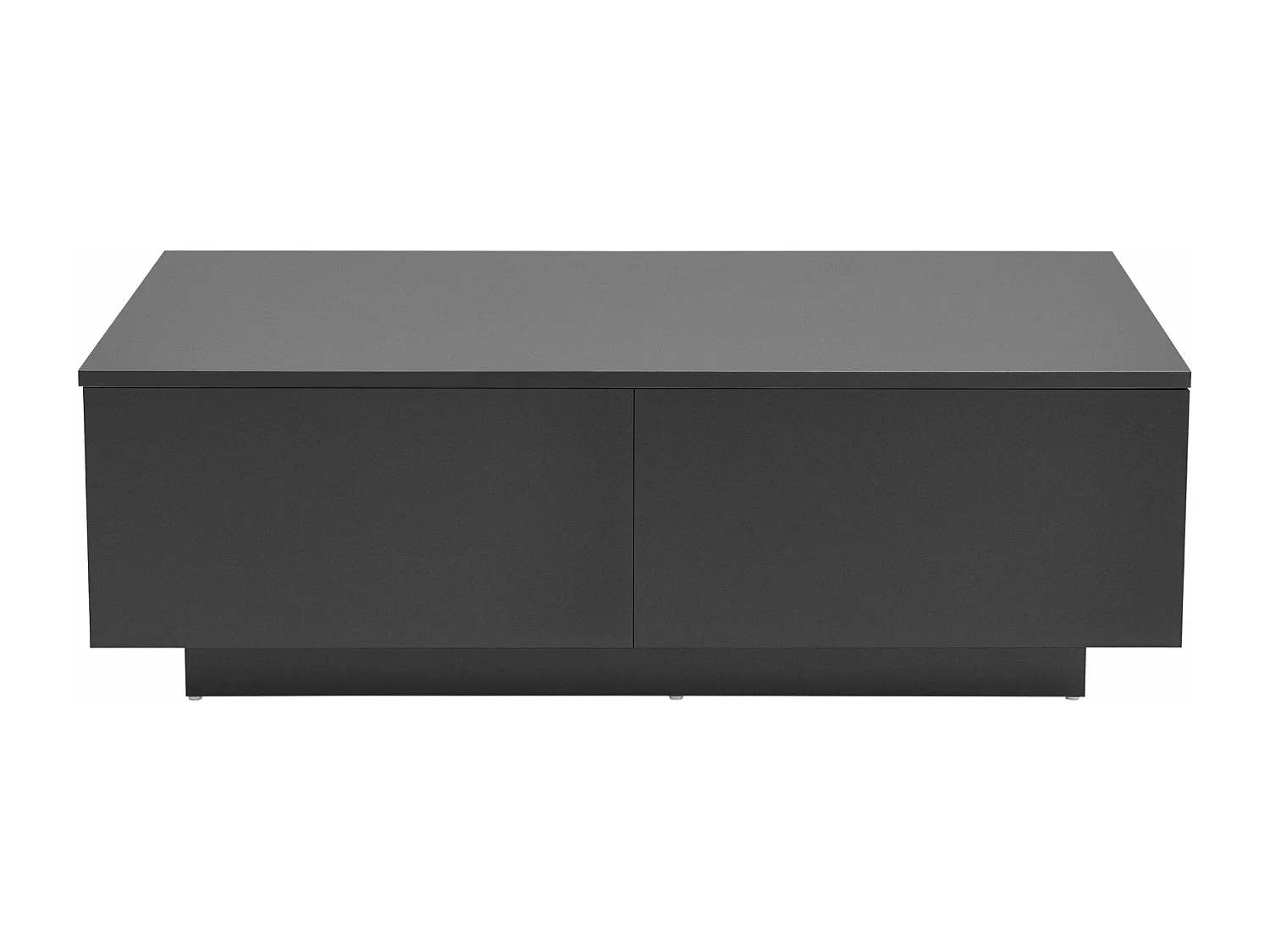 Mesa de centro moderna de design com 4 gavetas elegante unidade de armazenamento aglomerado 95 x 60 x 31 cm cinza escuro fosco 03_0008435