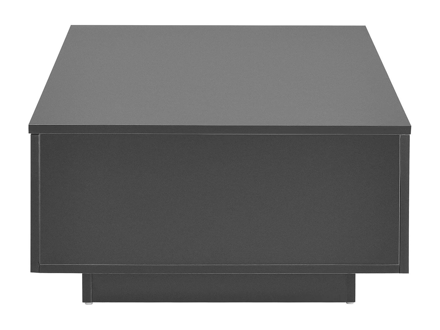 Mesa de centro moderna de design com 4 gavetas elegante unidade de armazenamento aglomerado 95 x 60 x 31 cm cinza escuro fosco 03_0008435