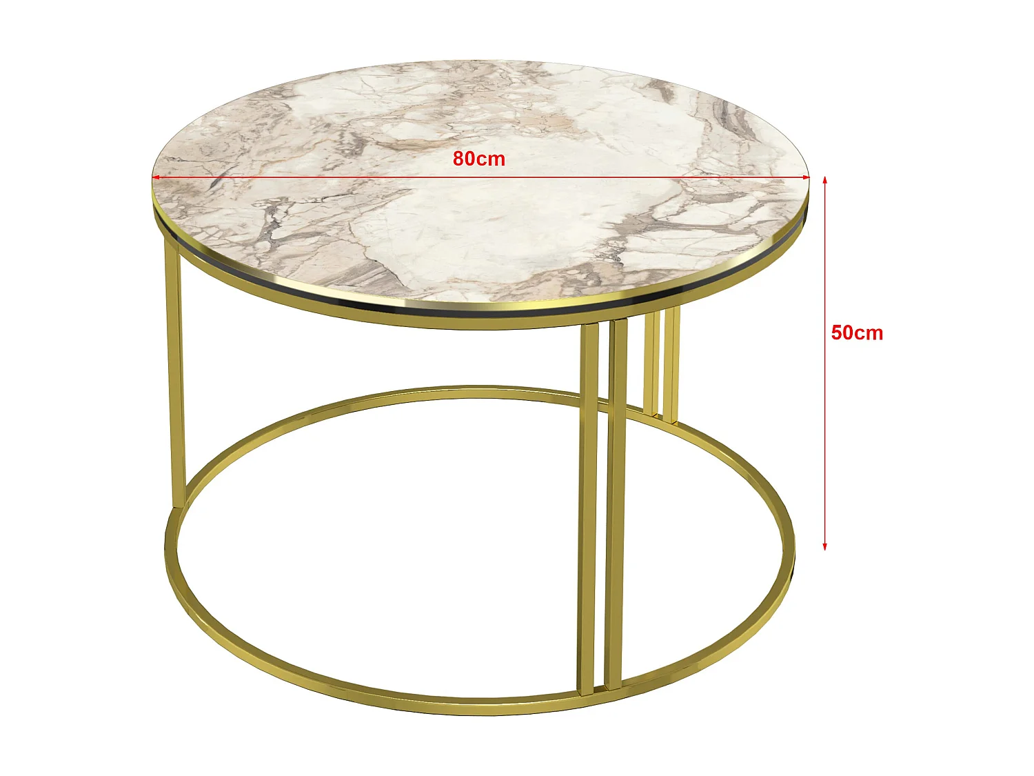 Table basse ronde 50 blanche 80 x 80 x 50 cm 03_0008424