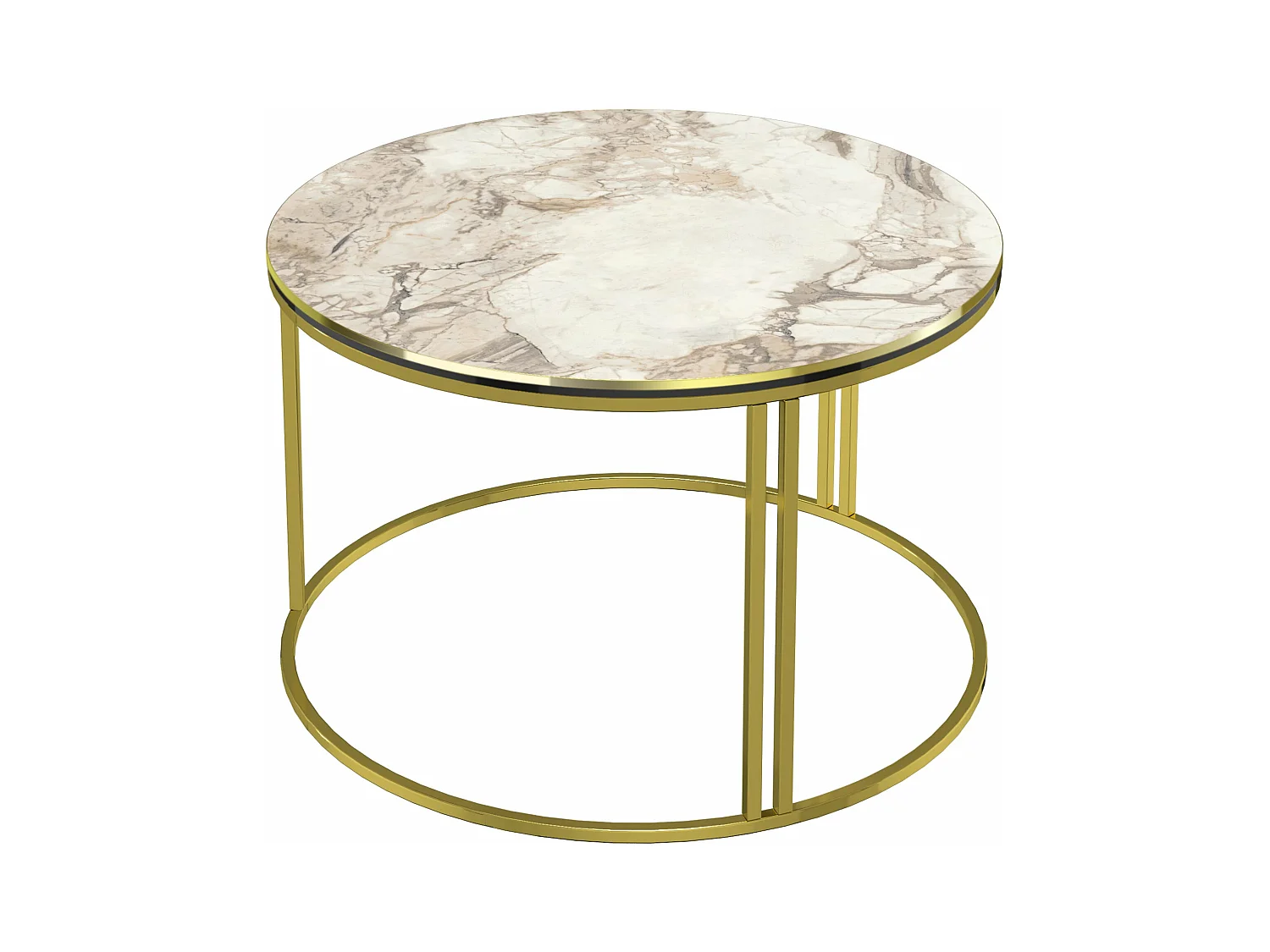 Tavolino rotondo 50 x 80 cm marmo bianco oro 03_0008424
