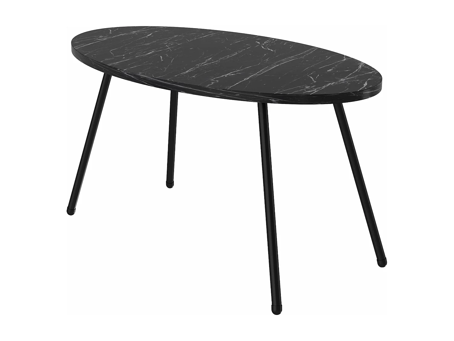 Table basse ovale noire 90 x 50 x 43 cm 03_0008505