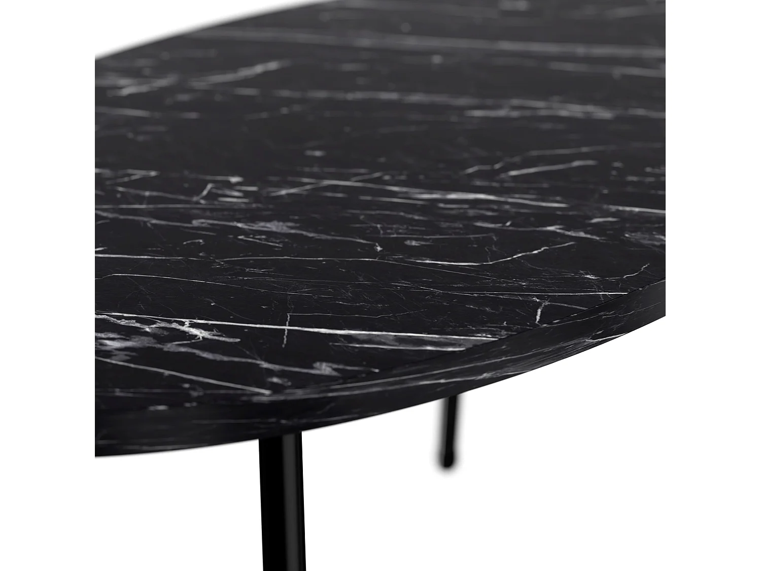 Table basse ovale noire 90 x 50 x 43 cm 03_0008505