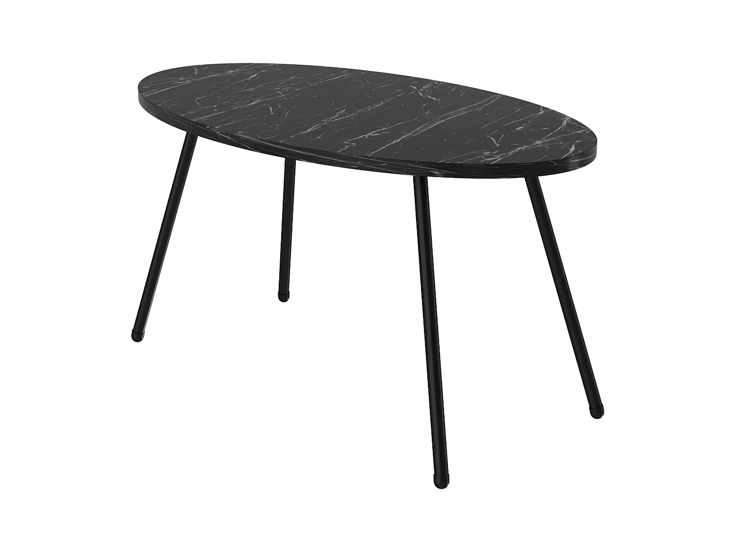 Table basse ovale noire 90 x 50 x 43 cm 03_0008505