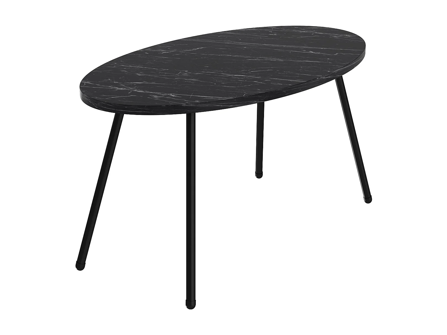 Table basse ovale noire 90 x 50 x 43 cm 03_0008505