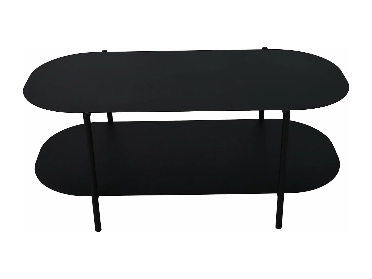 Mesa de centro em aço 112 x 62 x 41 cm preto fosco 03_0008436