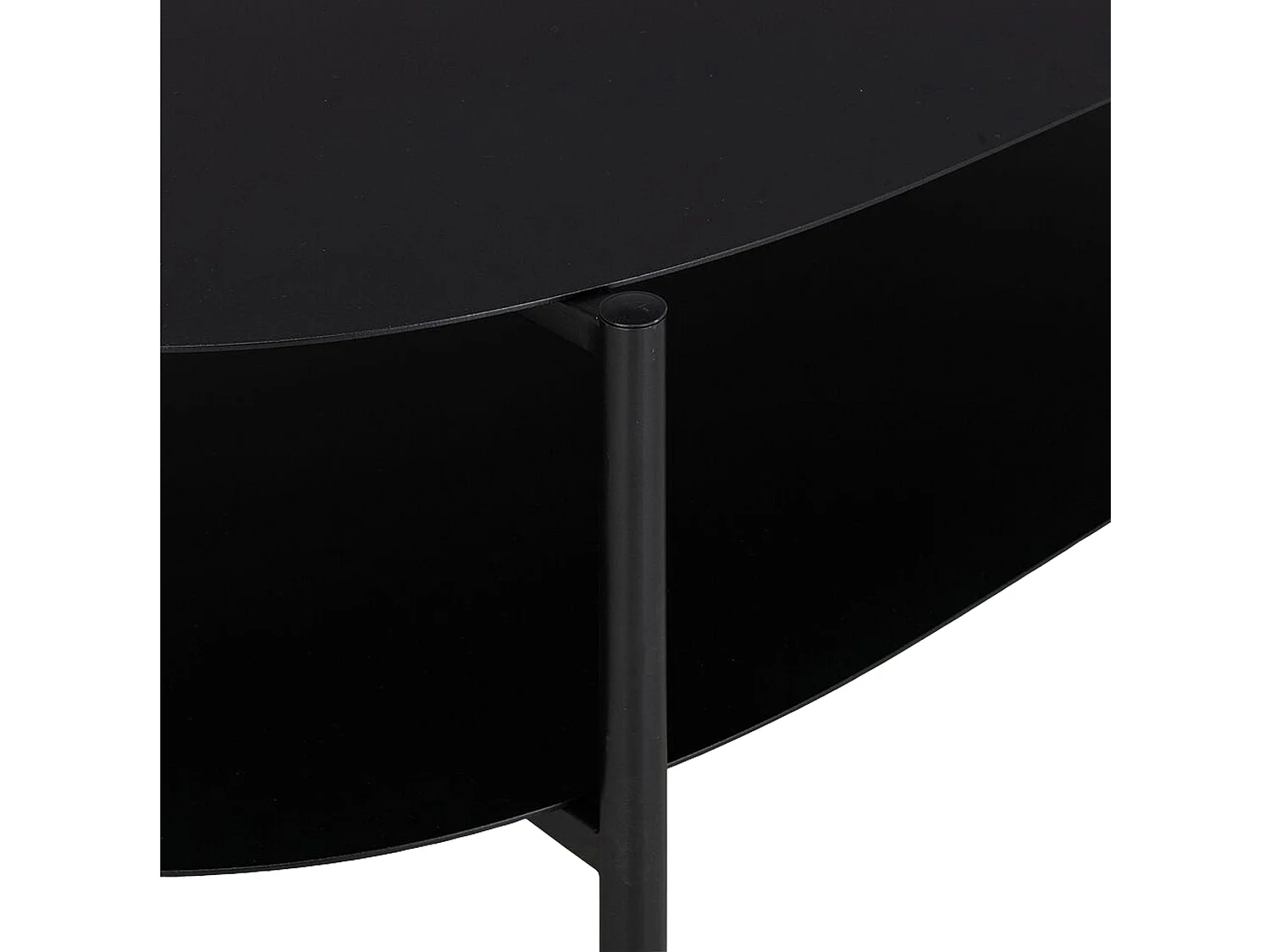 Mesa de centro em aço 112 x 62 x 41 cm preto fosco 03_0008436