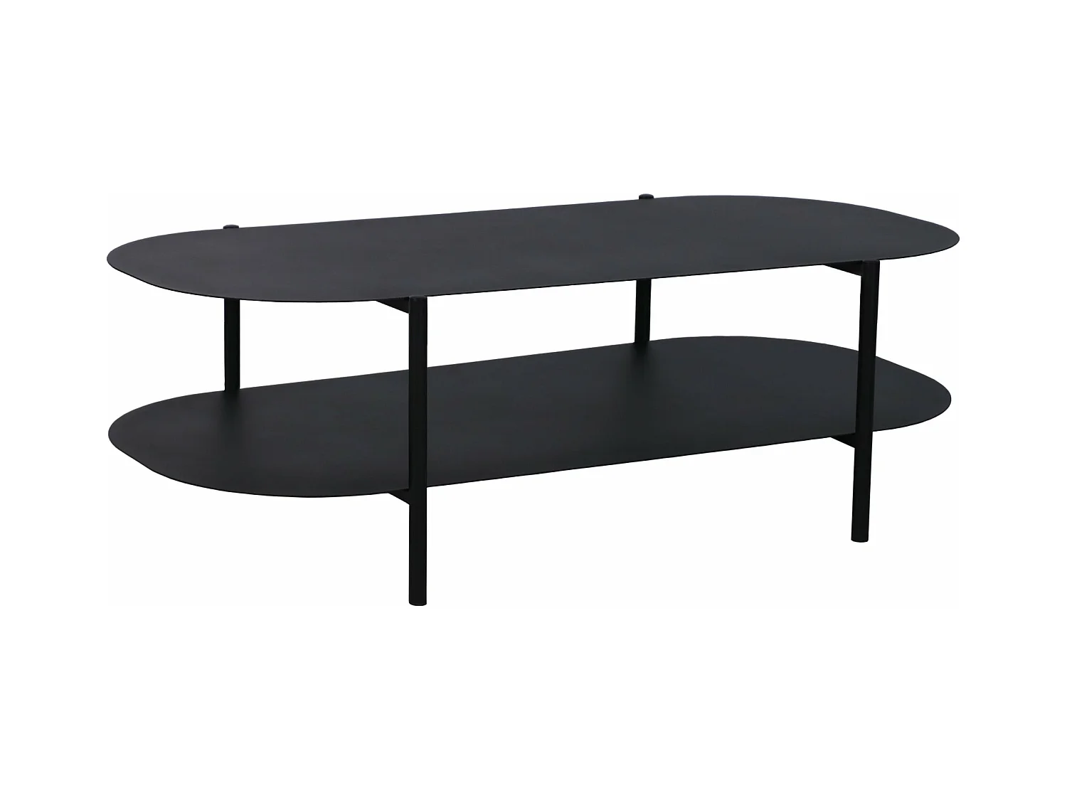 Tavolino in acciaio 112 x 62 x 41 cm nero opaco 03_0008436