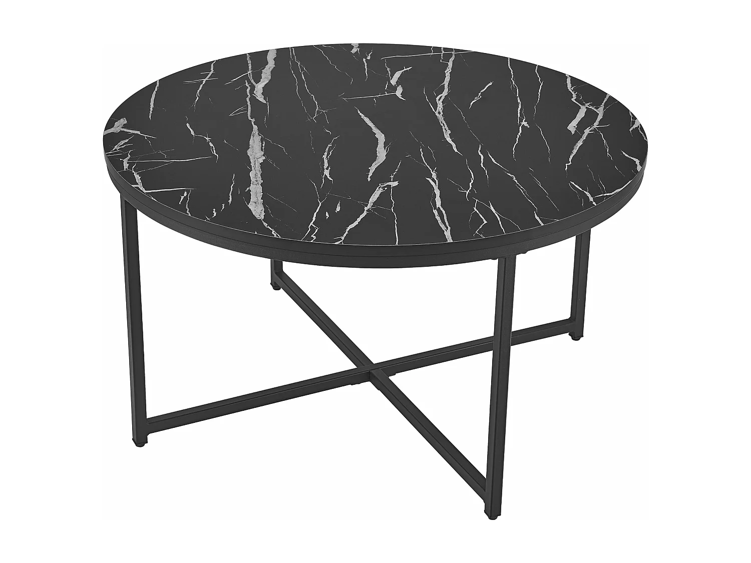 Table basse ronde pour noire 80 x 45 x 45 cm 03_0008497