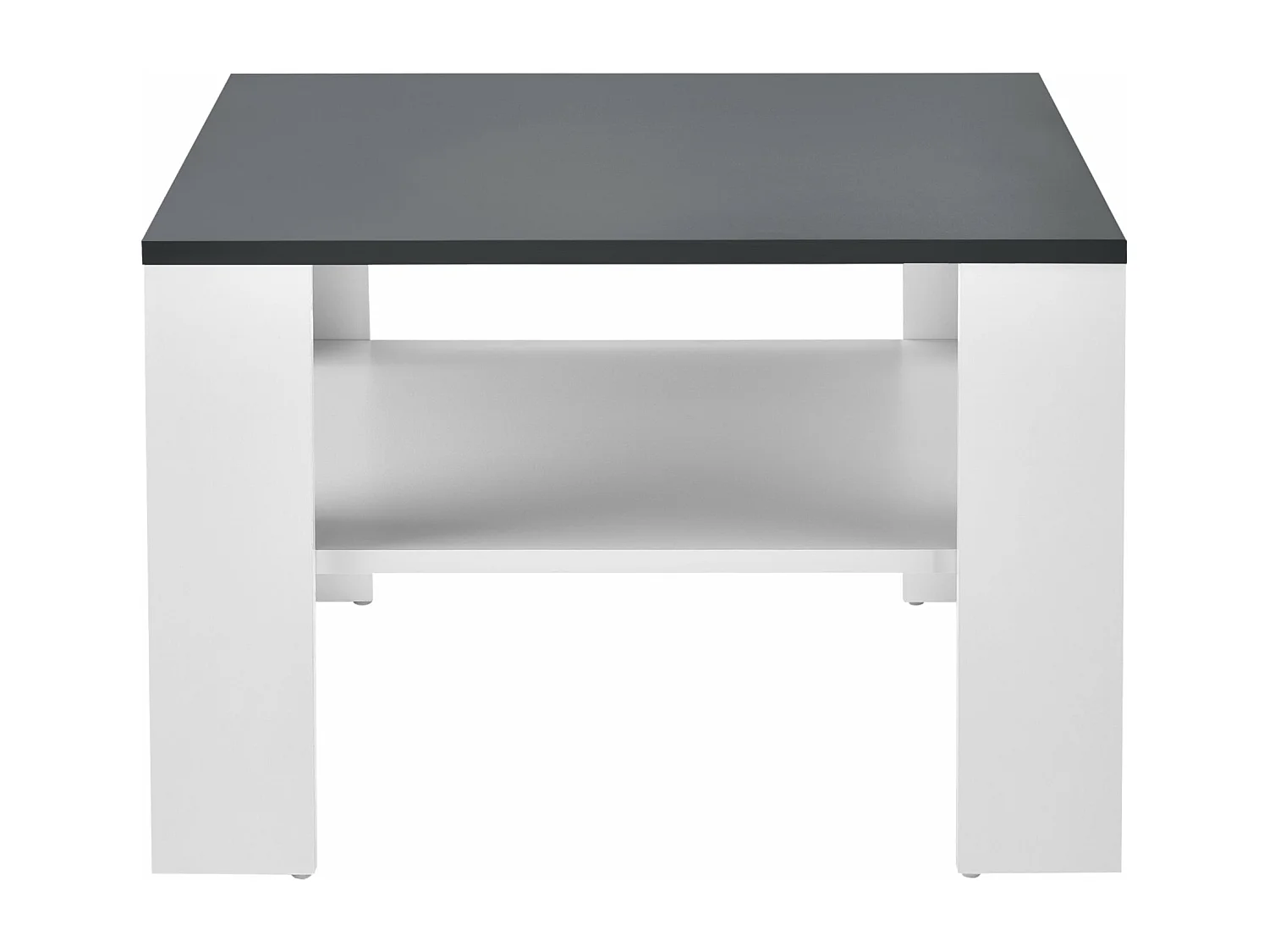 Mesa de centro da sala 60 x 60 x 40 cm branca e cinza escuro 03_0008433