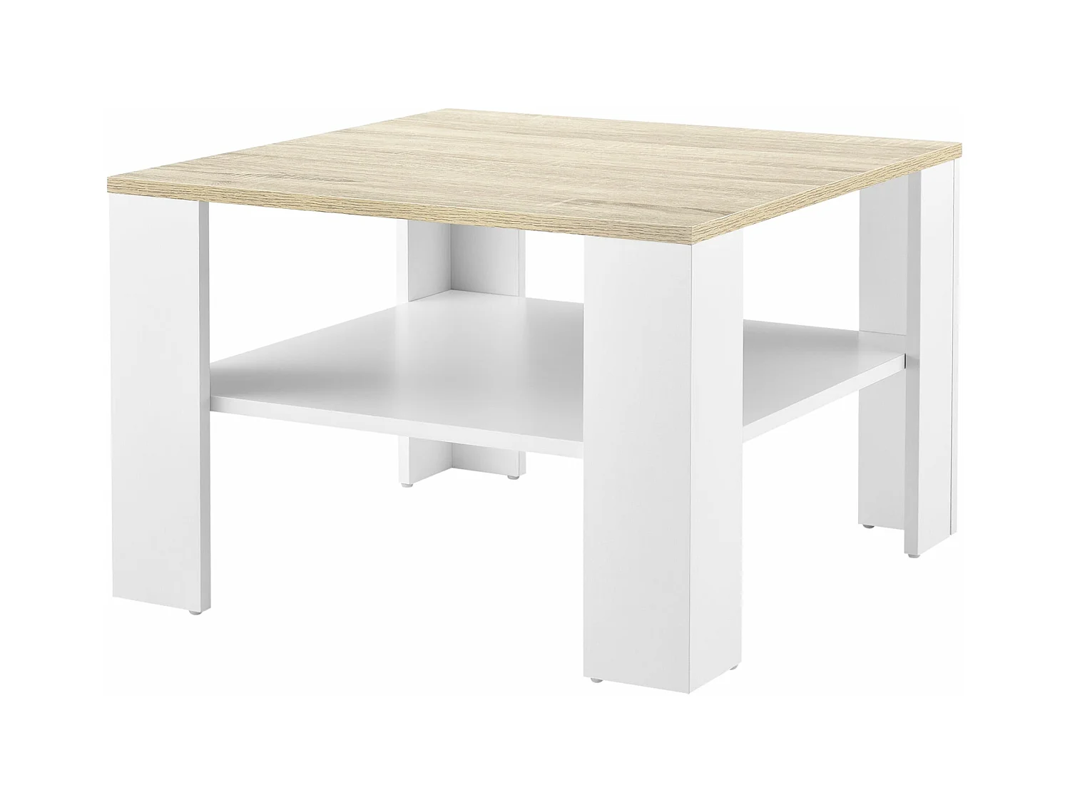 Table basse de salon blanche 60 x 60 x 40 cm 03_0008432
