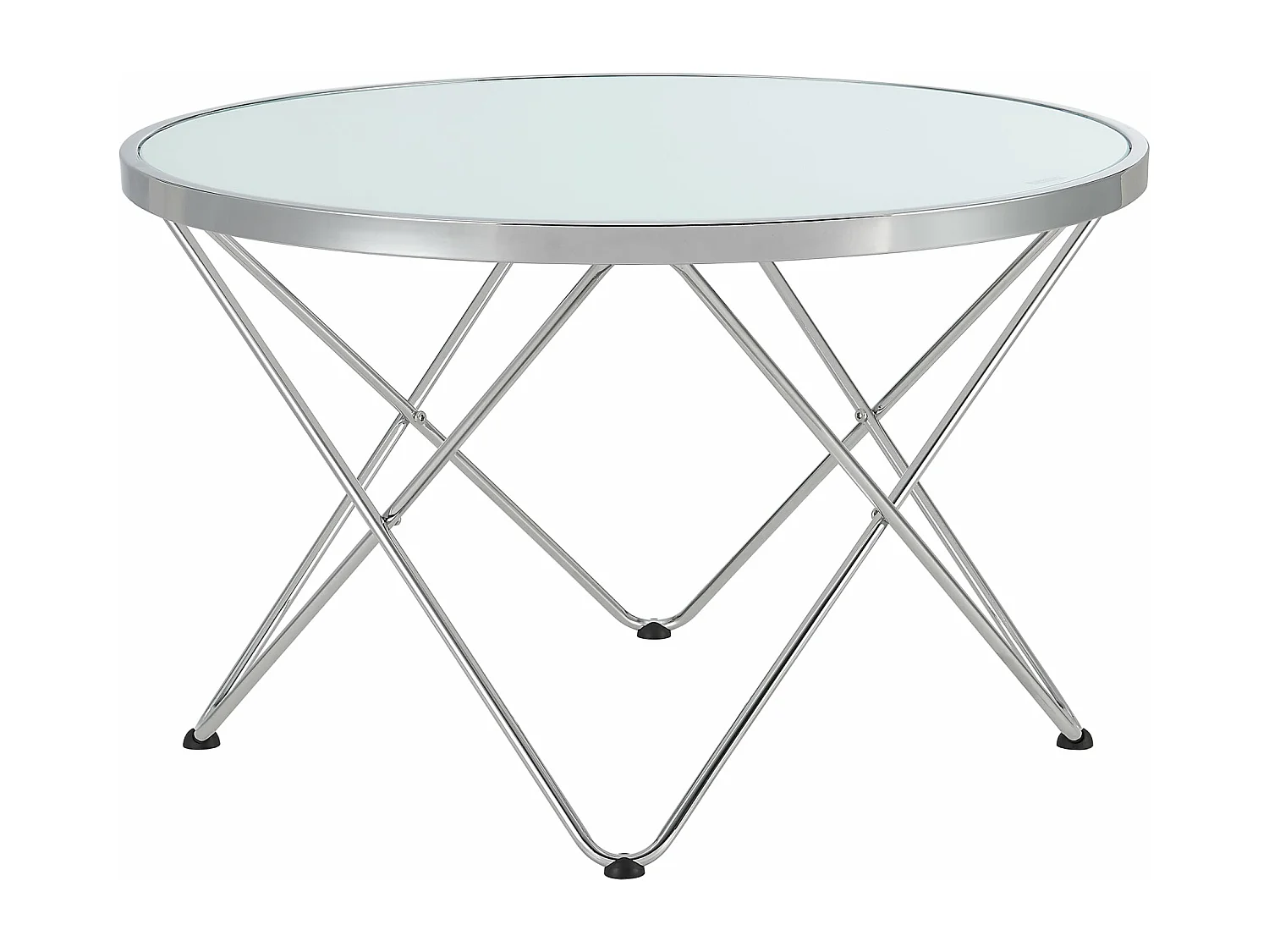 Tavolino 80 x 50 cm rotondo in metallo 03_0008473