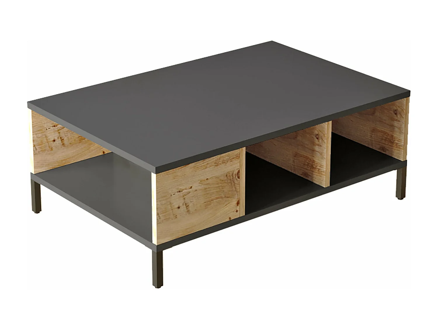 Table basse avec 3 beige 90 x 60 x 33 cm 03_0008458