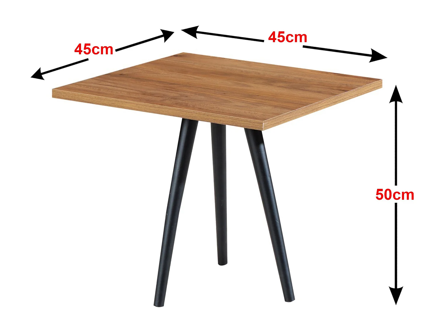 Table basse carrée 50 marron 45 x 45 x 50 cm 03_0008428