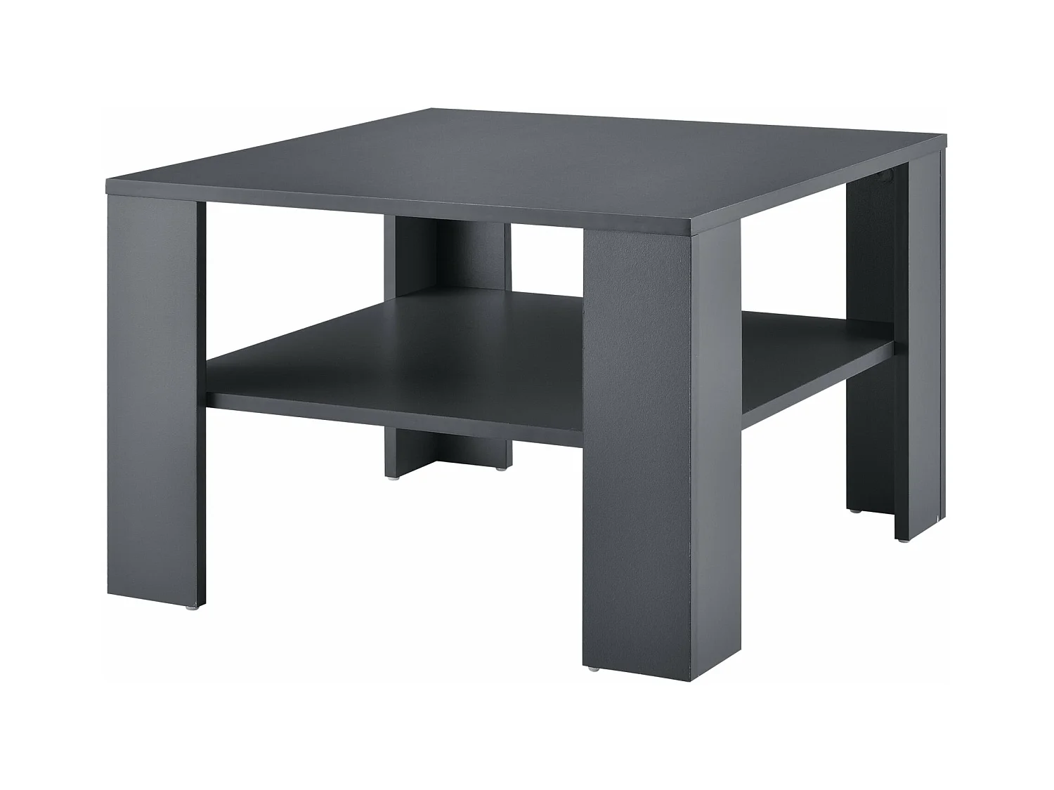Mesa de centro de salón 60 x 60 x 40 cm gris oscuro 03_0008434