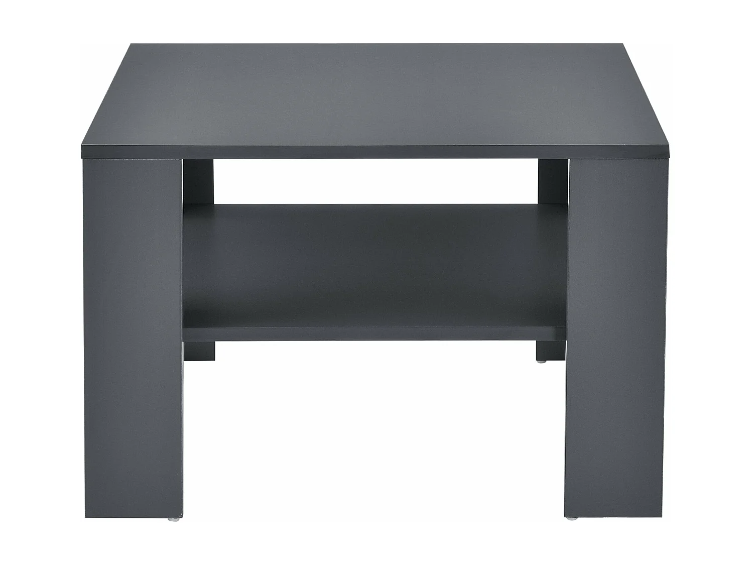 Mesa de centro de salón 60 x 60 x 40 cm gris oscuro 03_0008434