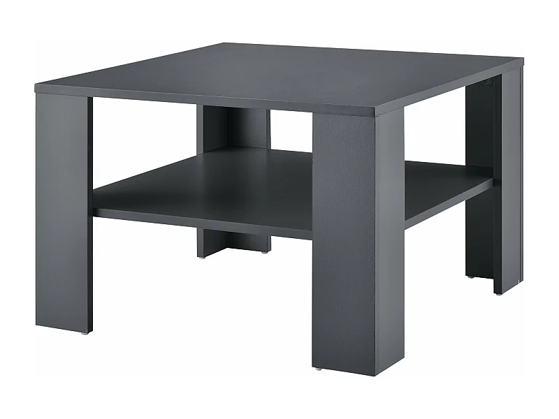Mesa de centro de salón 60 x 60 x 40 cm gris oscuro 03_0008434