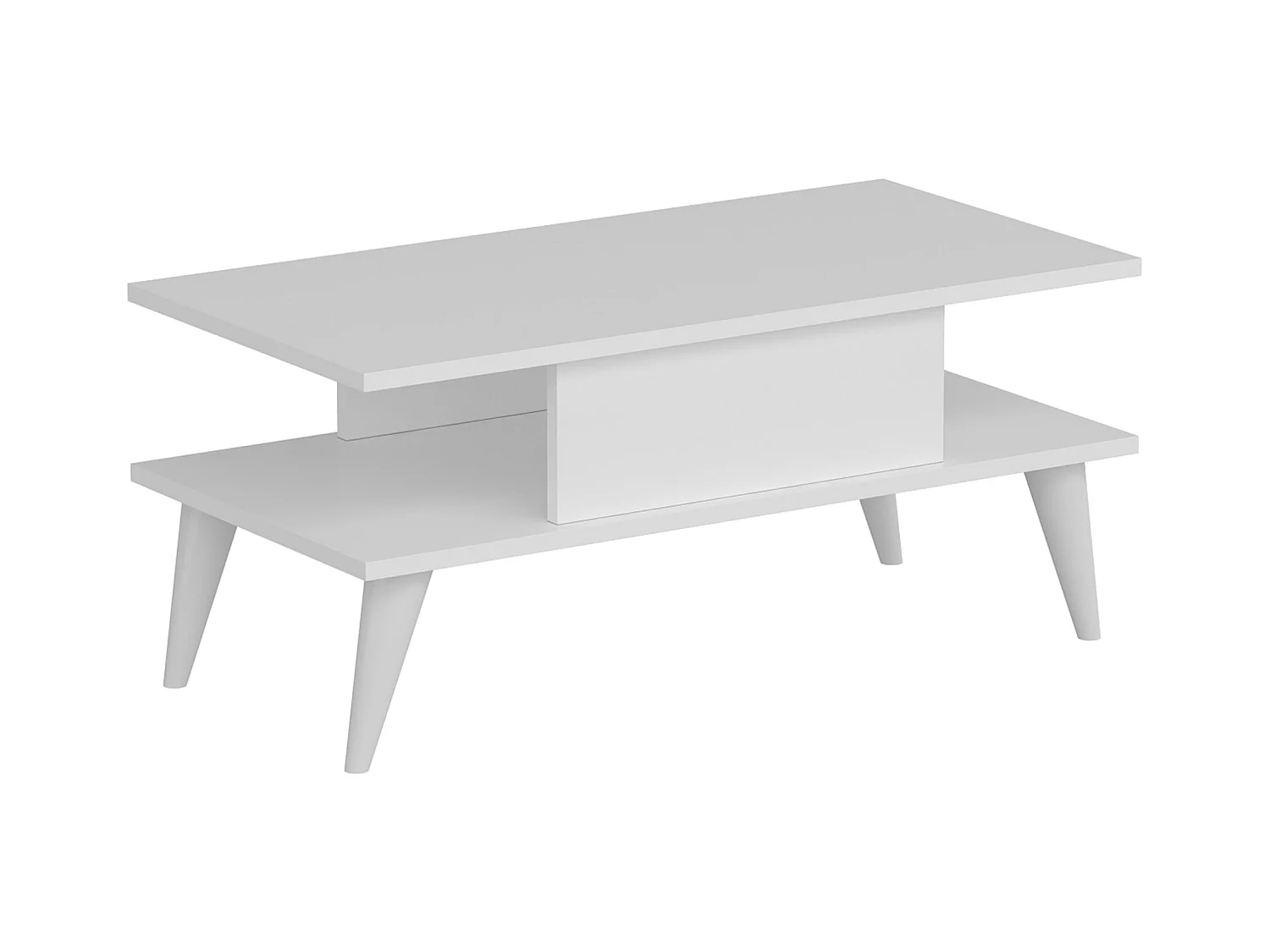 Mesa de centro con espacio de almacenamiento 40 x 90 x 45 cm blanco 03_0008466
