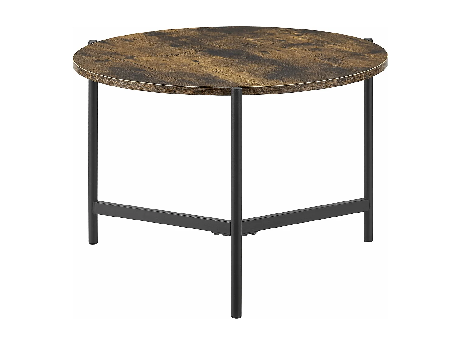 Mesa de centro redonda 42 x 60 cm efeito madeira escura 03_0008494