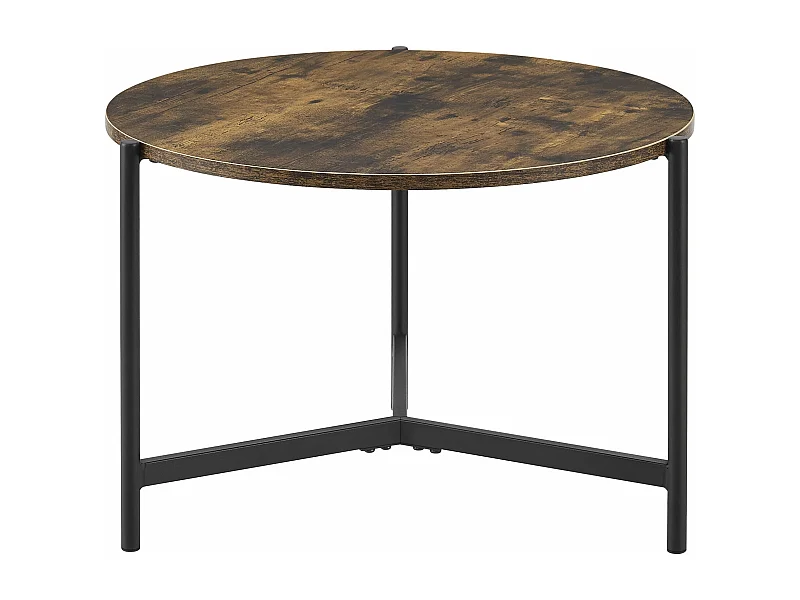 Mesa de centro redonda 42 x 60 cm imitación madera oscura 03_0008494