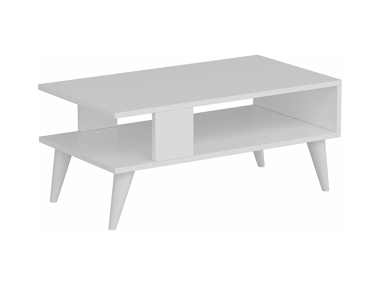 Tavolino con vano portaoggetti 40 x 90 x 45 cm bianco 03_0008462