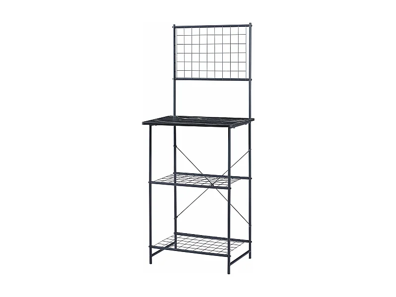 Étagère de cuisine 150 noire 60 x 42 x 150 cm 03_0006971