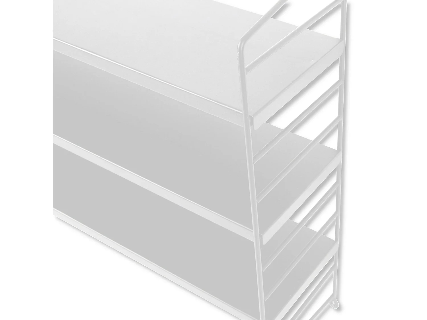 Set di 4 mensole a muro con 3 livelli modulari 50 x 60 x 15 cm bianco 03_0007110